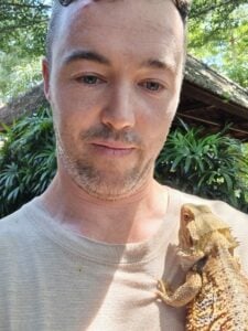 James and Draco the Bearded Dragon